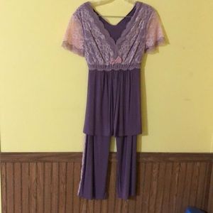 Soma pink and purple 2 piece pajama